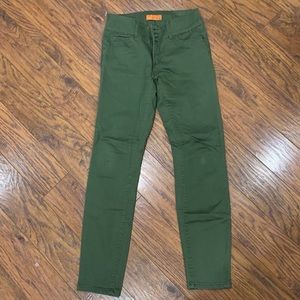 Fashion Nova Wax Army Green Jeans Colored